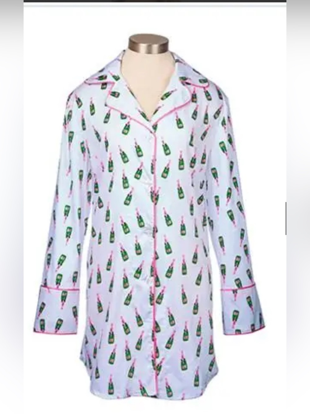 Toss Designs $88 Sleep Tight Champagne Bottle Night Shirt Size L/XL